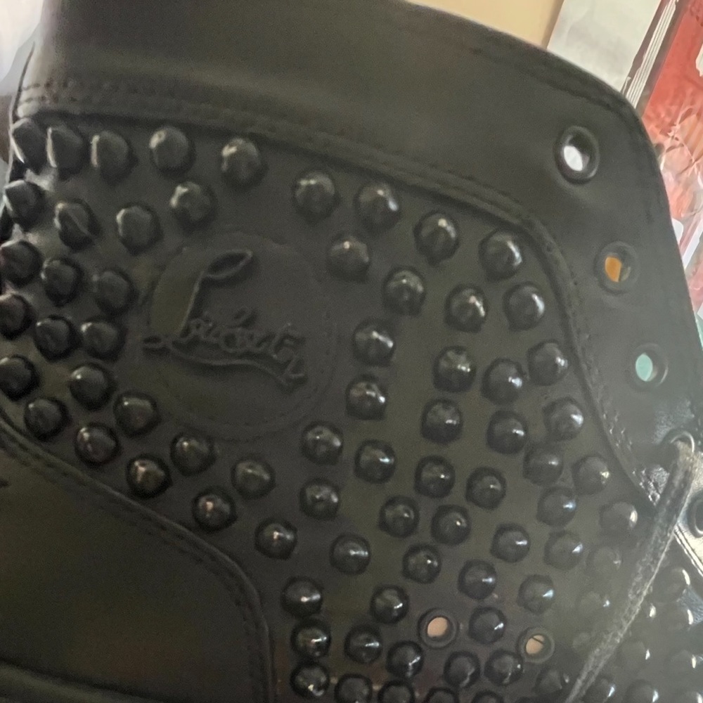 CHRISTIAN LOUBOUTIN
Black Louis Spikes High-Top Sneakers